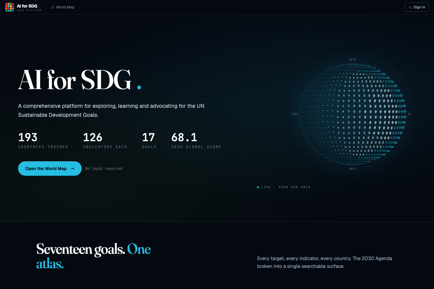 AI for SDG platform