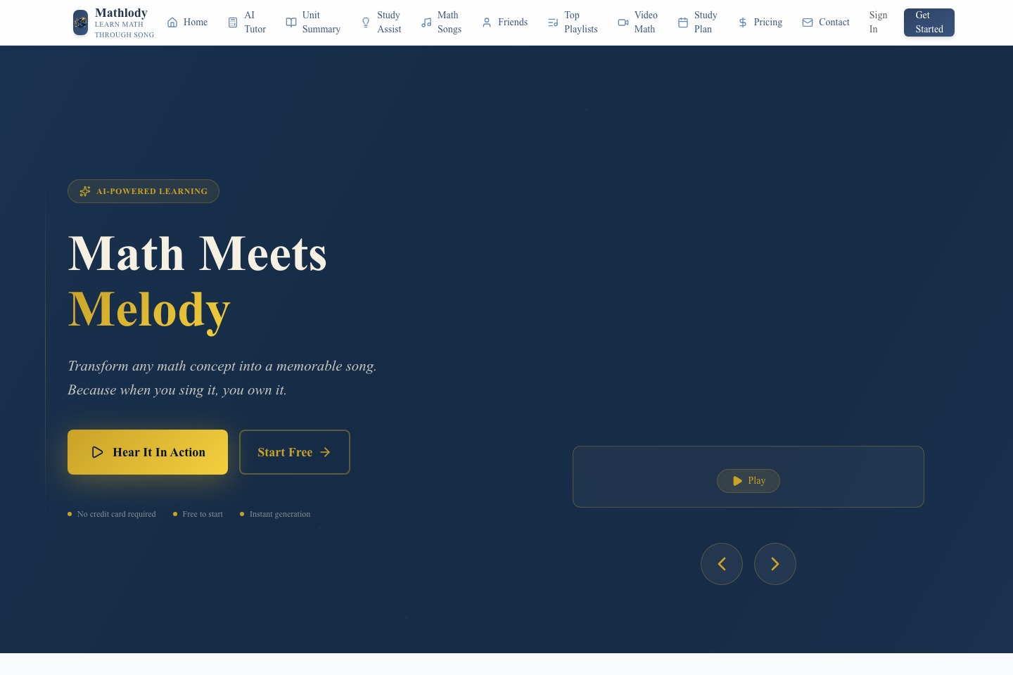 Mathlody learning platform